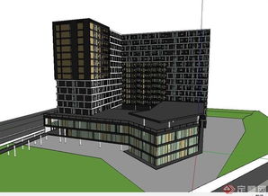 融合现代美学与科技内核 商业公寓建筑楼的SU模型与BIM技术开发